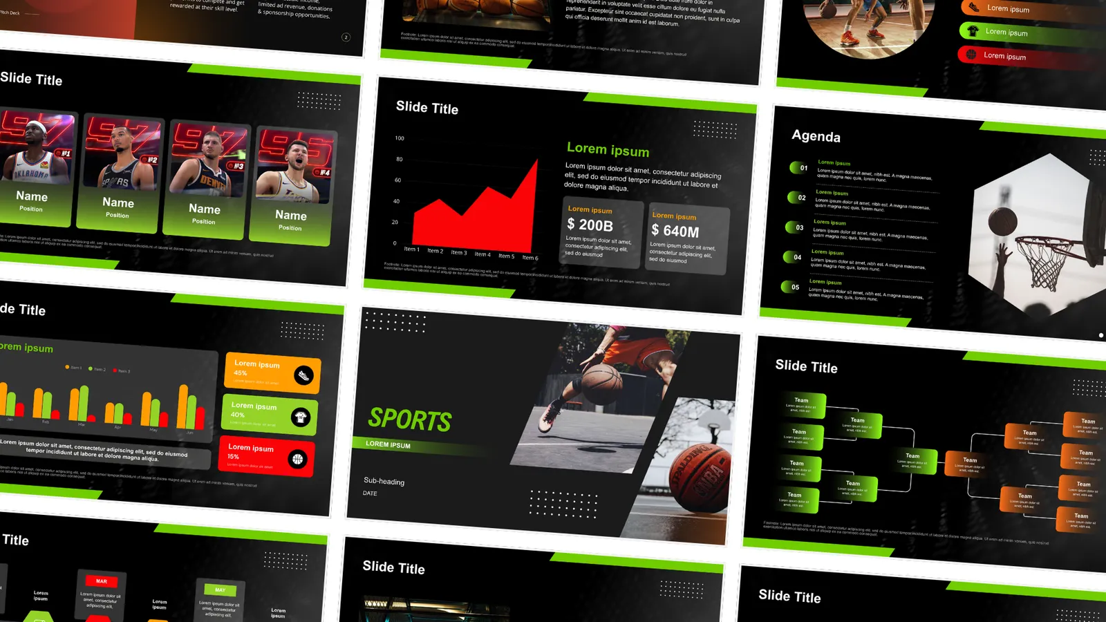 Sports & Entertainment Deck Design — PowerPoint presentation design by Cherrylyn Ilumin